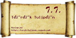 Török Tulipán névjegykártya